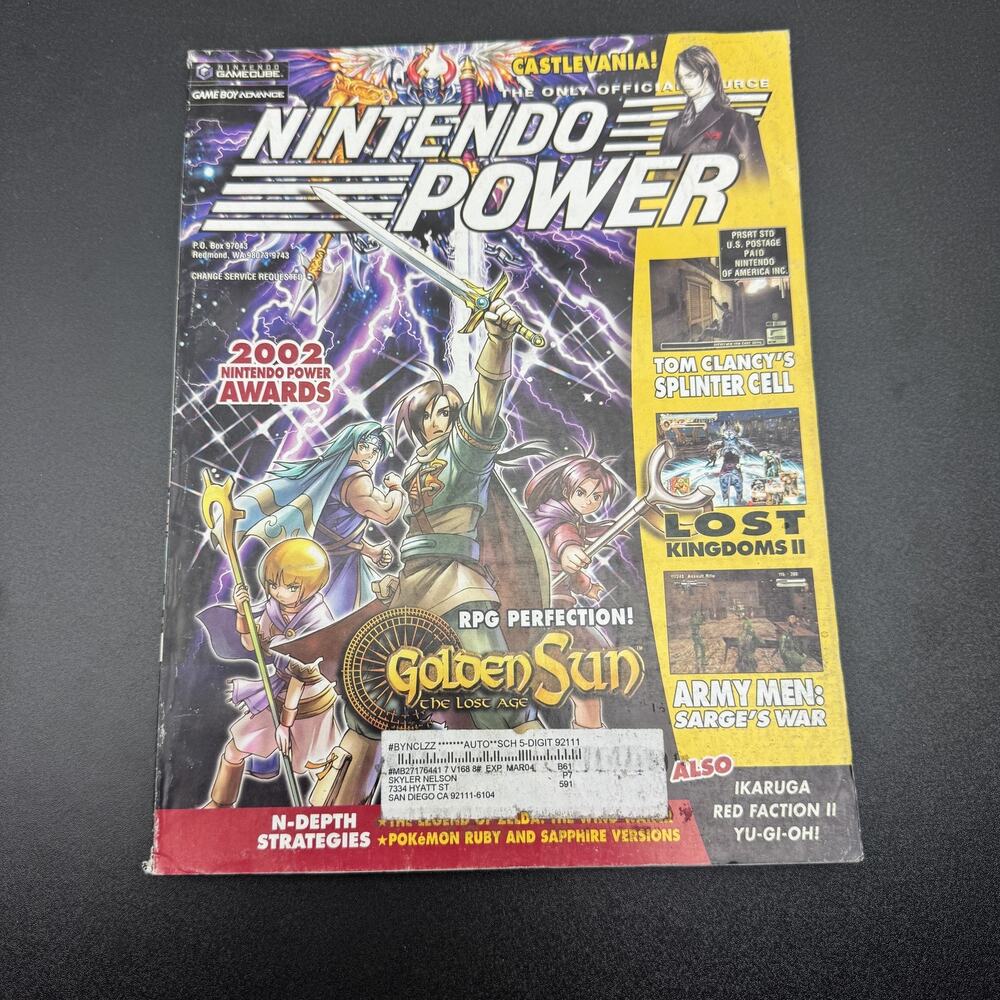 Nintendo Power Magazine Vol 168 May 2003 w/ Poster Golden Sun Castlevania